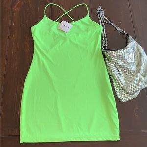 Super Down Neon Green Marly Dress